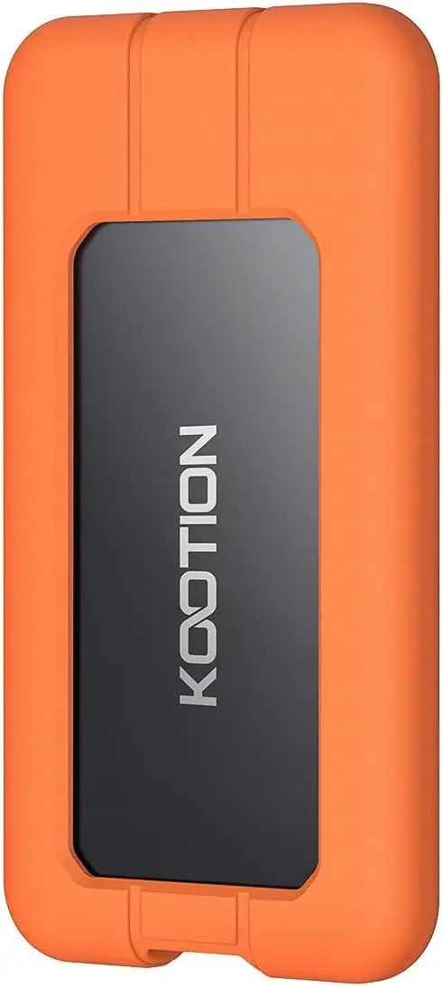 

512GB Portable SSD USB 3.2 Up to 2000MB/s USB-C External Solid State Drive Shockproof Orange