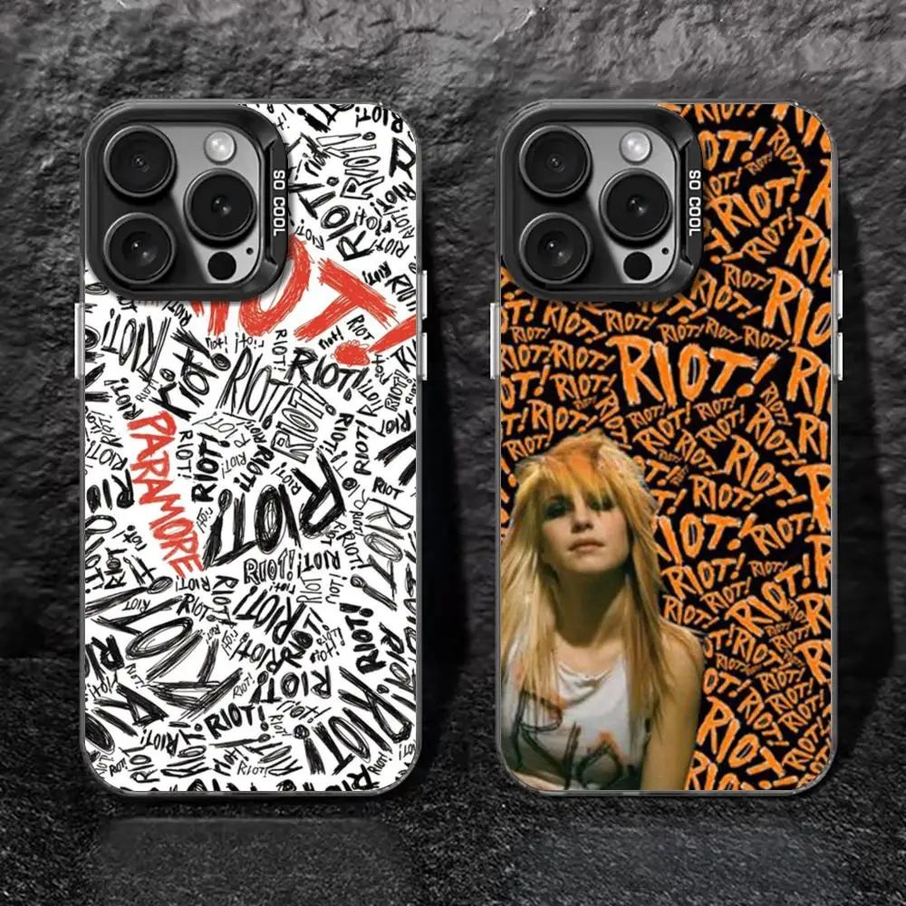 COOL Paramore music Phone Case black IMD Colorful Phone CaseSilver Suitable for iPhone 16 15 14 13 12 11 XS Pro Max