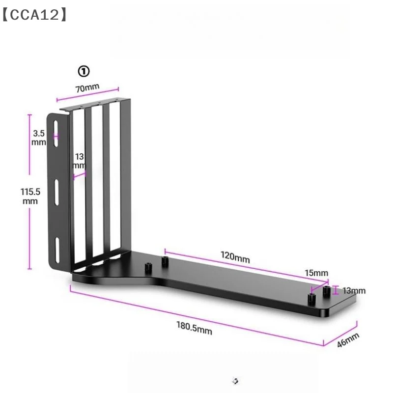 

tipoCCA12larla внешняя док-станция для графического процессора Вертикальный кронштейн для крепления графического процессора 2/3 слота Держатель рулевого управления видеокарты с оборудованием Док-станция EGPU