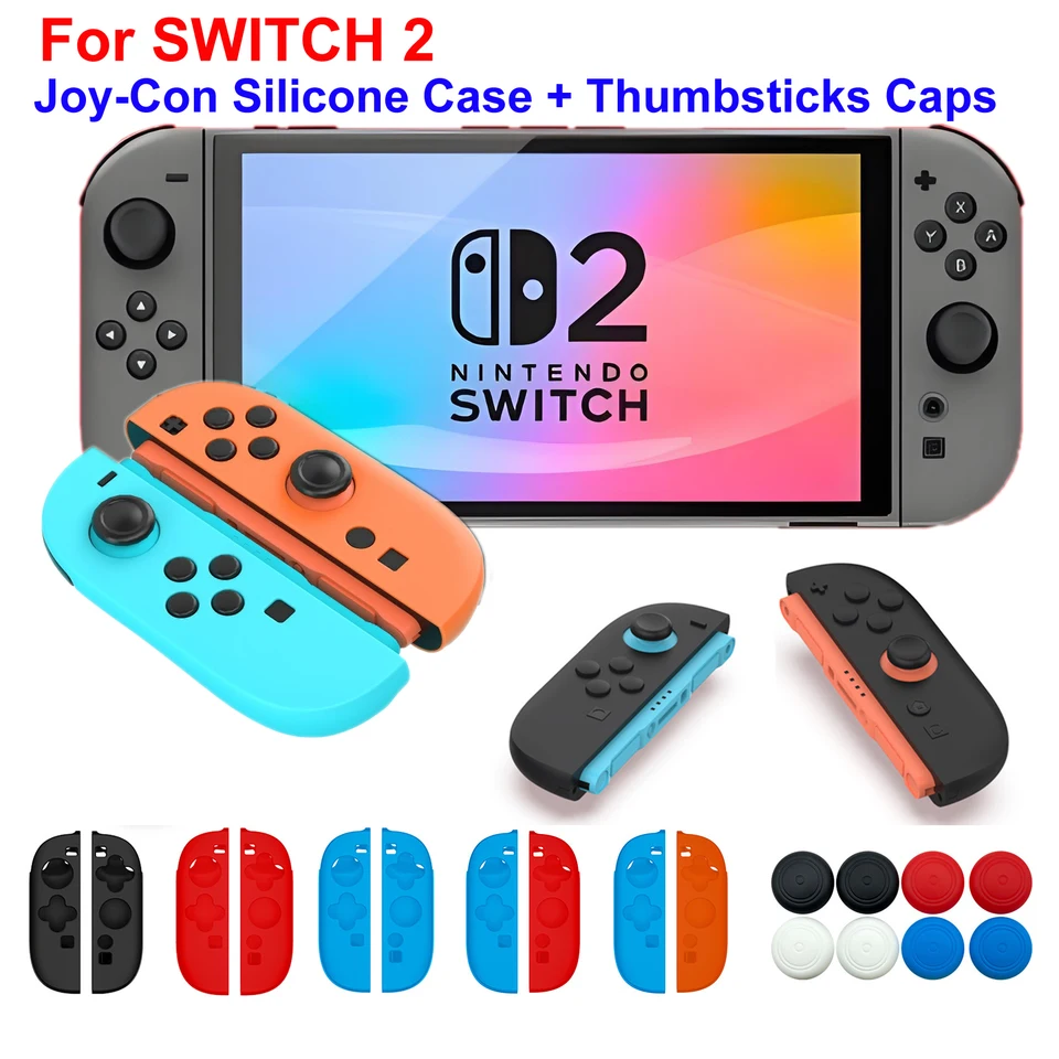 Soft Silicone Joy-Con Cover for Switch 2 (2025), Protective Shell