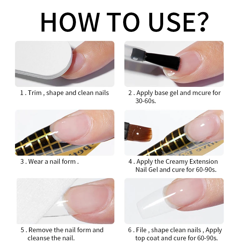 AWStorG 100g Extension French Acrylic Gel Kit Soak Off UV LED Camouflage Color Hard Gel Jelly Fast Dry Nail Building Extend Gel