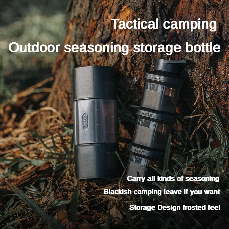 

Awada Outdoor Portable Spice Jar Camping Picnic Seasoning Barbecue Tank Sealed Oil Bottle 3 In 1 Cooking Set