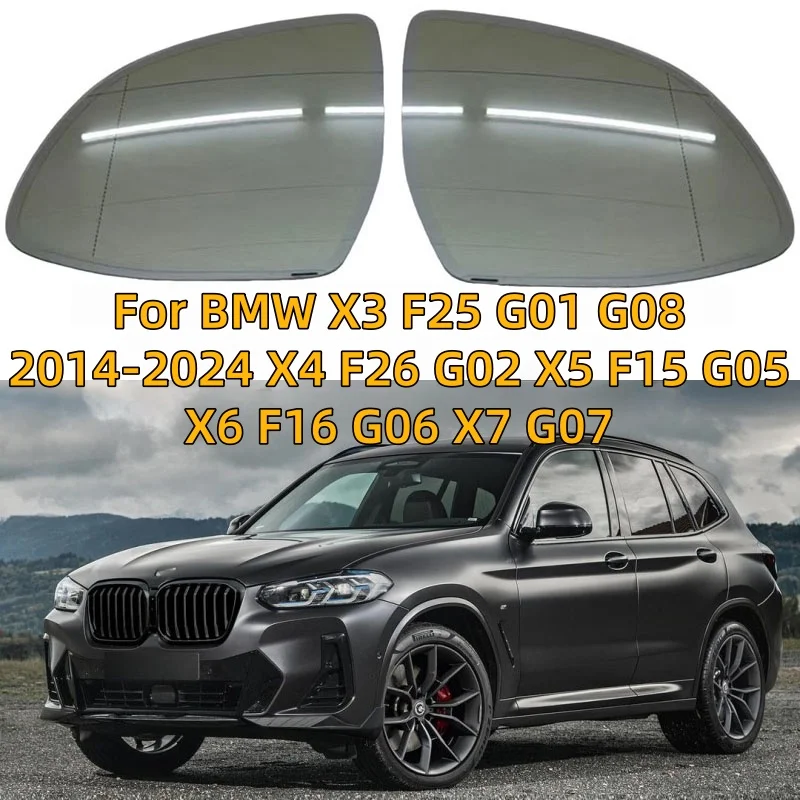 For BMW X3 F25 G01 G08 2014-2024 X4 F26 G02 X5 F15 G05 X6 F16 G06 X7 G07 High-Quality Auto Dimming Heated Rear Mirror Glass