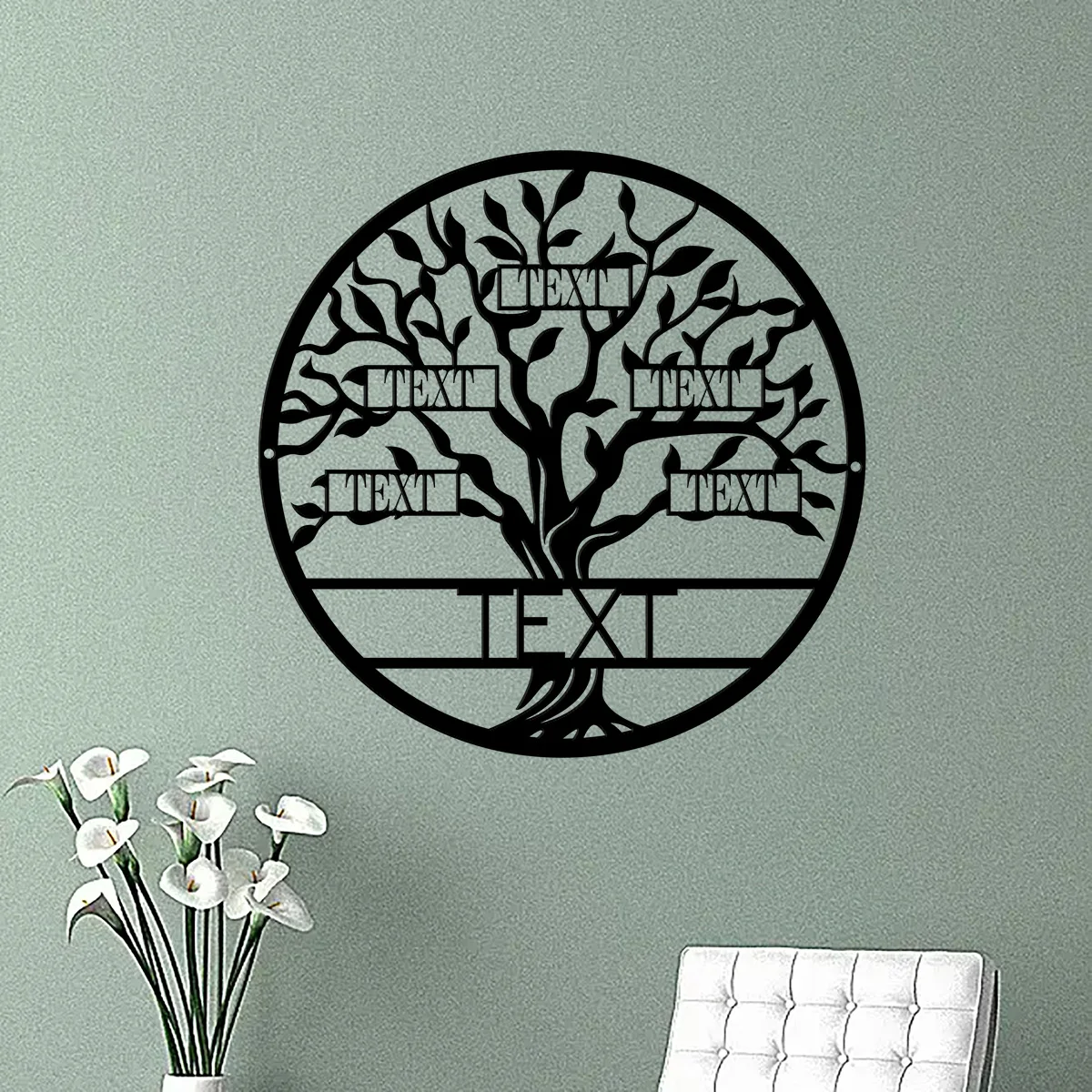 

Custom Personalized Family Tree of Life Sign Custom Metal Sign with Family Members Wall Art Decor Anniversary Gift for Mom