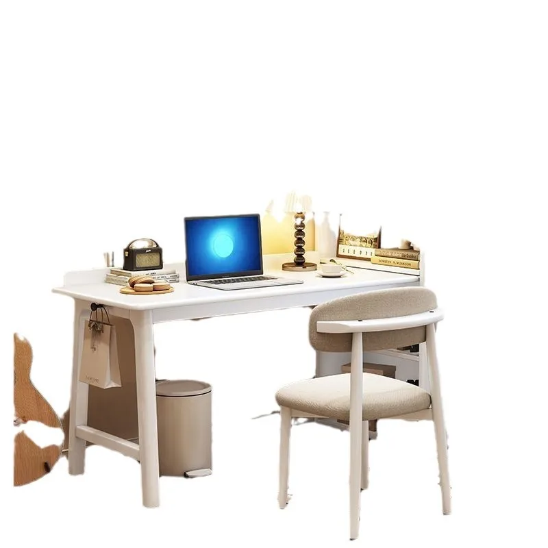 

Corner desk, bookshelf combination, bay window, study solid wood writing desk