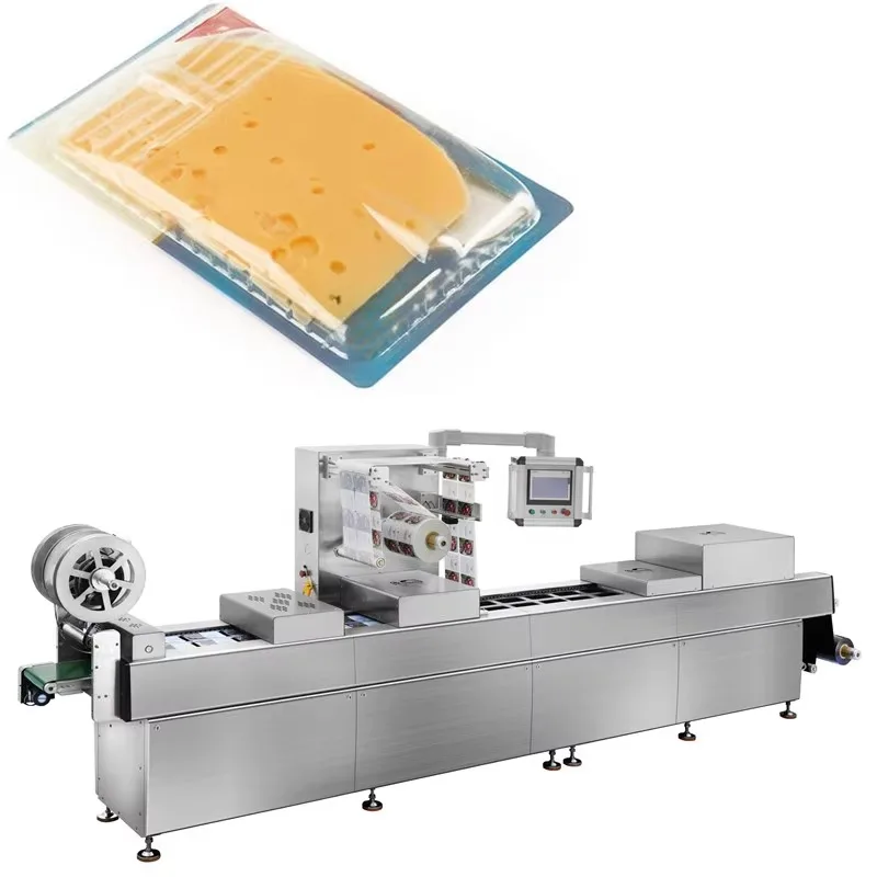 Máquina Termoformadora de Queso en Rodajas, Máquinas Automáticas de Envasado al Vacío con Film Rígido, Kit para Empacar Queso 320-520 Personalizado