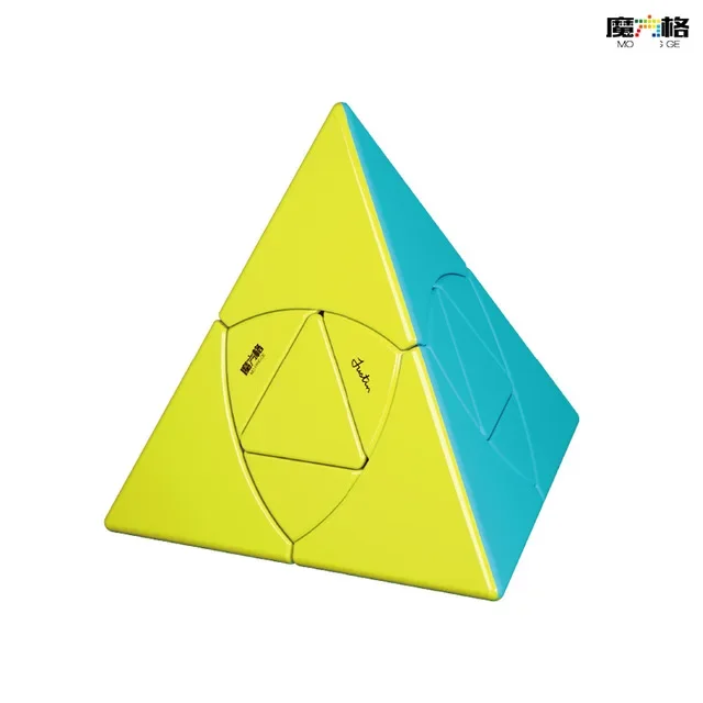 [Picube] QiYi Duomo Pyramind Magic Cube Stickerless Speed Cubo Toys for Beginner Training Educational Triangle Speed Cubo Magico