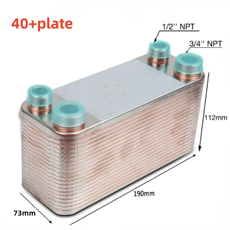 Plates Heat Exchanger Wort Chiller, Stainless Steel Counterflow Chiller Homebrew Beer Cooler Garden Hose Rapid Cooling