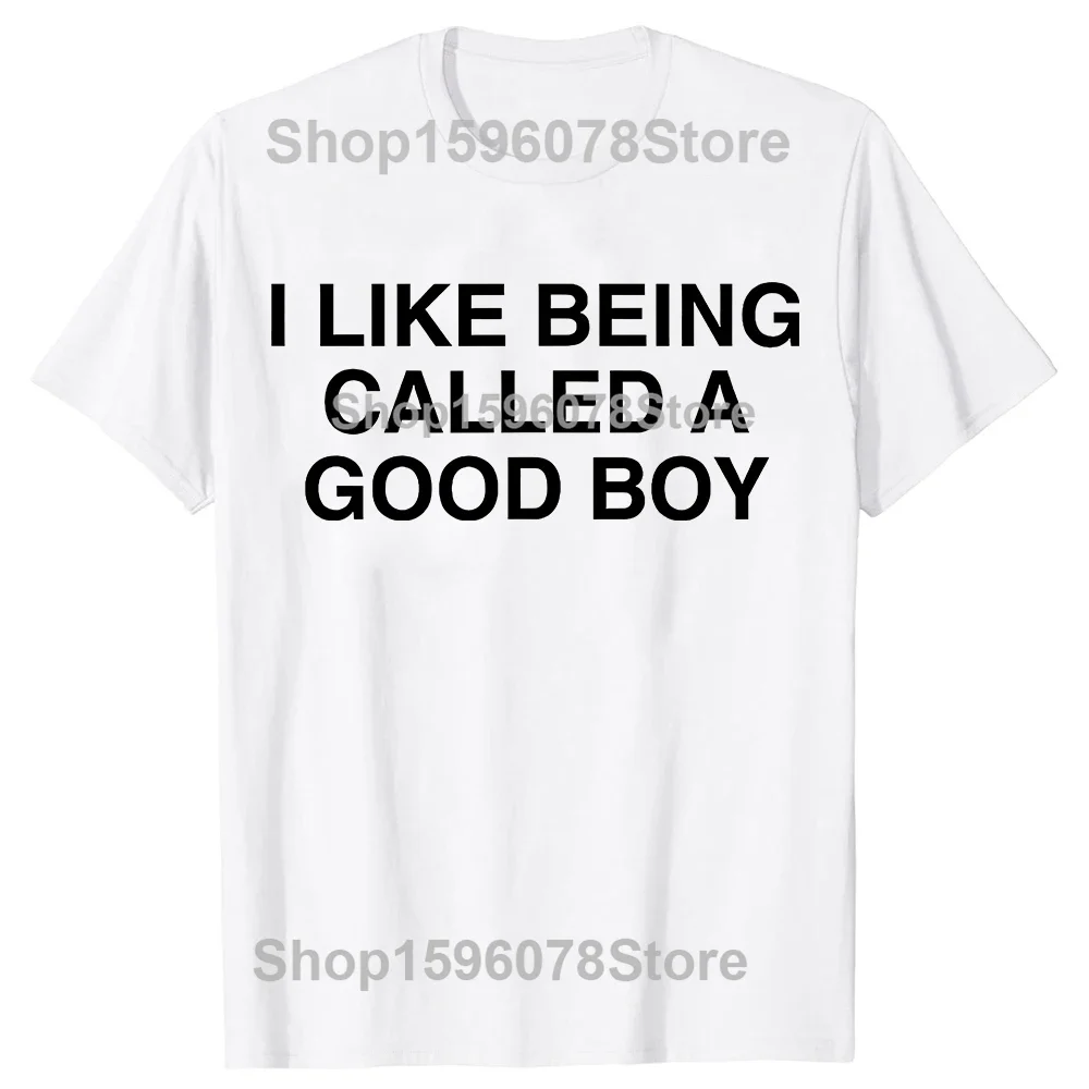 Funny I Like Being Called A Good Boy Women T-shirt Sarcastic Meme Joke T Shirts Men Streetwear Tee Short Sleeve Unisex Clothing