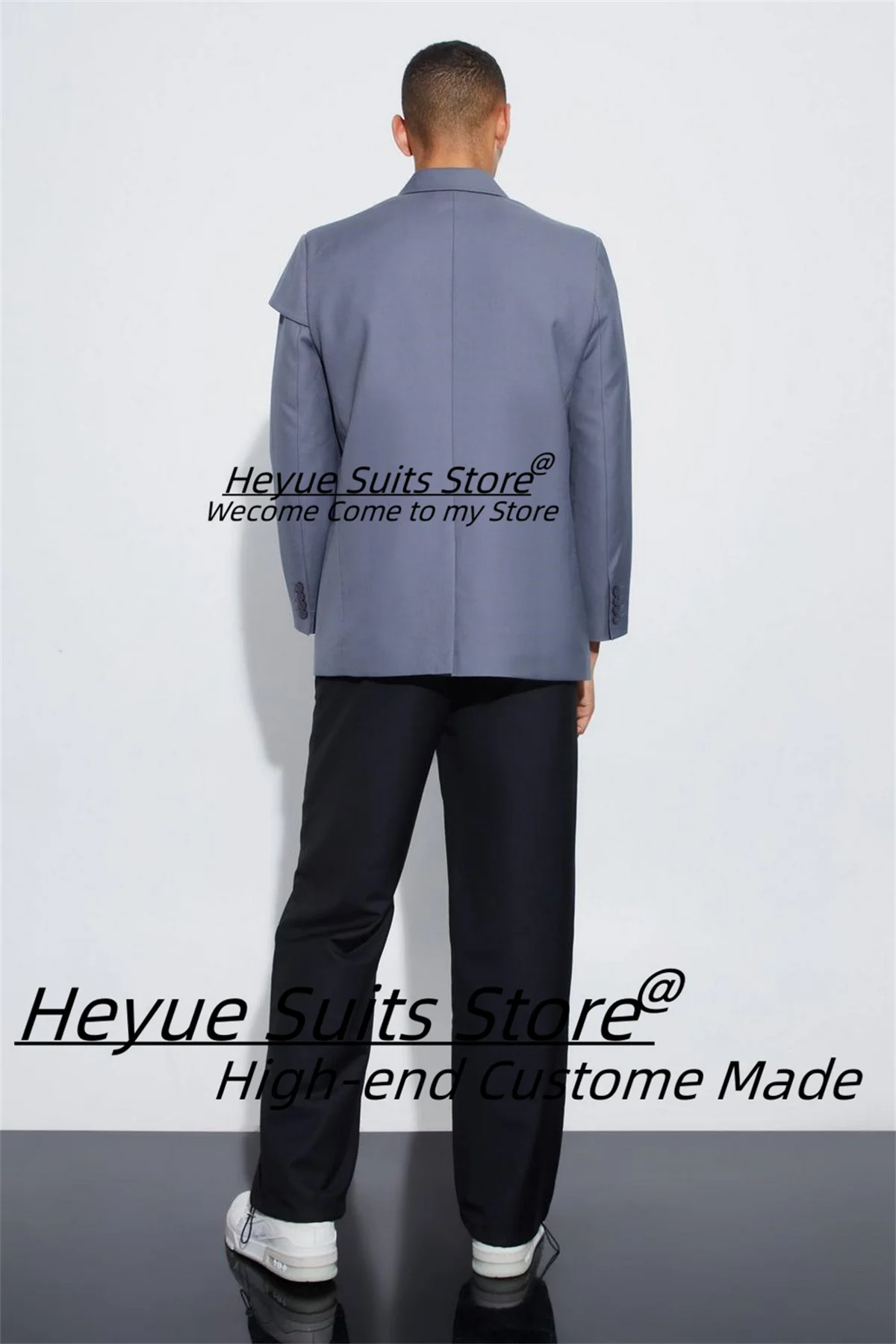 Costumes de marié minces à double boutonnage pour hommes, smokings de style américain, blazers masculins à la mode, dernier design, beaux ensembles de 2 pièces, zones me