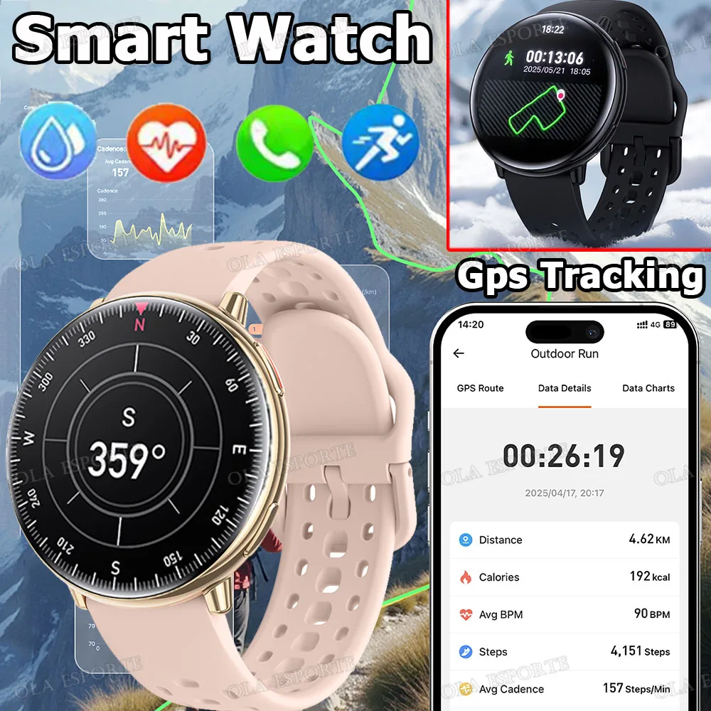 

Новинка 2023 года, умные часы HD21, мужские GPS-отслеживающие HD AMOLED-экран, пульсометр, водонепроницаемые, Bluetooth, компас, умные часы для женщин