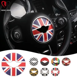 Car Steering Wheel Center Sticker Decals For Mini Cooper F55 F56 F57 F60 R55 R56 R50 R52 R53 Leather Interior Car Accessories