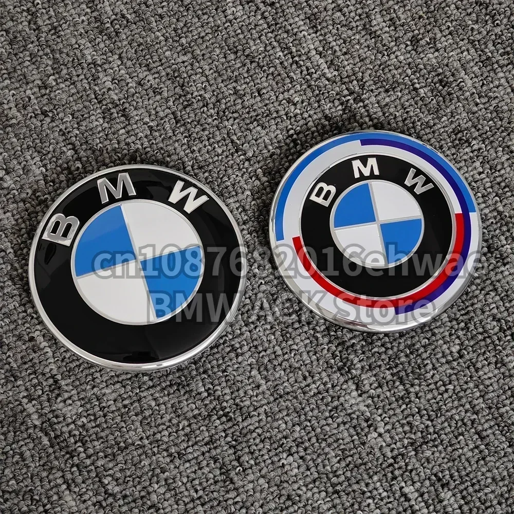 95 مللي متر 50th الذكرى الجبهة شعارات لسيارات BMW 7 Series G11 G12 2022-2024 محور السيارة مركز قبعات عجلة القيادة ملصق