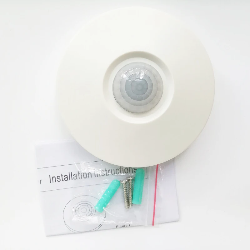 Ceiling Mount Wired Microwave PIR Motion Sensor 360 Degrees 6-Meter Detection Range Anti-tamper 9-16VDC for Security Protection