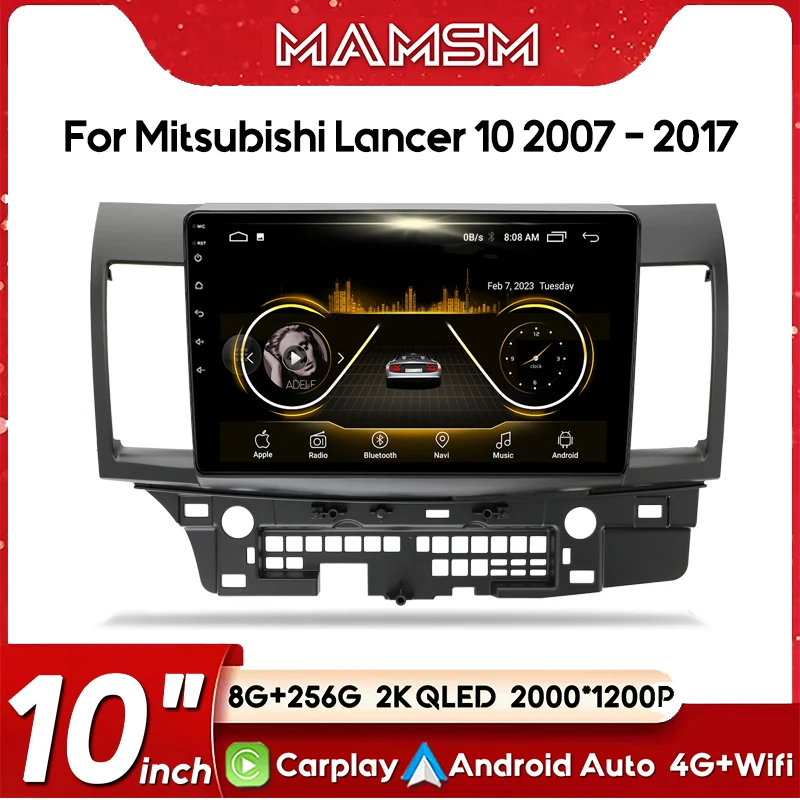 

Автомобильное радио Android 13 Carplay для Mitsubishi Lancer 10 CY 2007-2017 Мультимедийный видеоплеер Авто GPS IPS 4G Стерео без DVD 2din