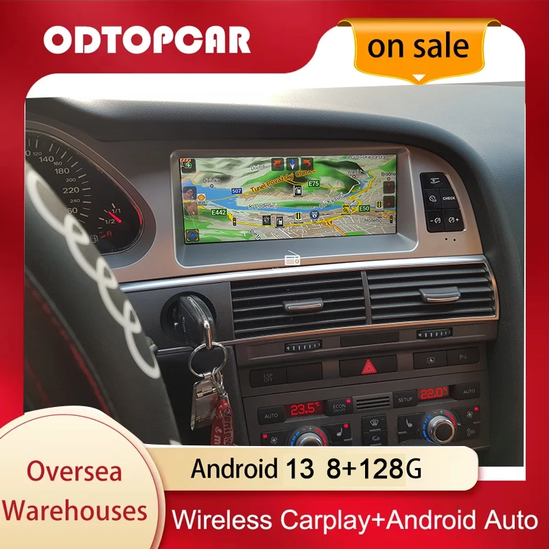 

8.8 CarPlay Android Auto Radio Stereo For Audi A6 C6 4f 2005 2006 2007 2008-2011 MMI 2G 3G Multimedia Player Screen Head Unit