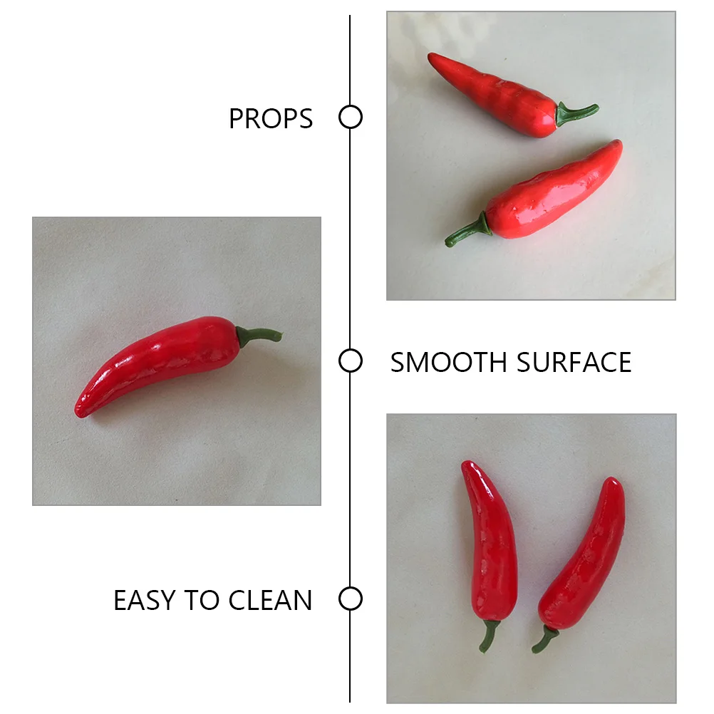 60 pz Schiume 6 cm peperoncino finto mini peperoni artificiali modello alimentare vegetale per la decorazione domestica fotografia display hotel