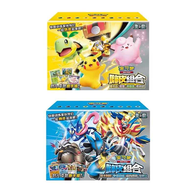 

Original Pokemon Trading PTCG Cards Chinese Pikachu Clefable Hi Combination Collected 151 Family Special Combination Kid Gift