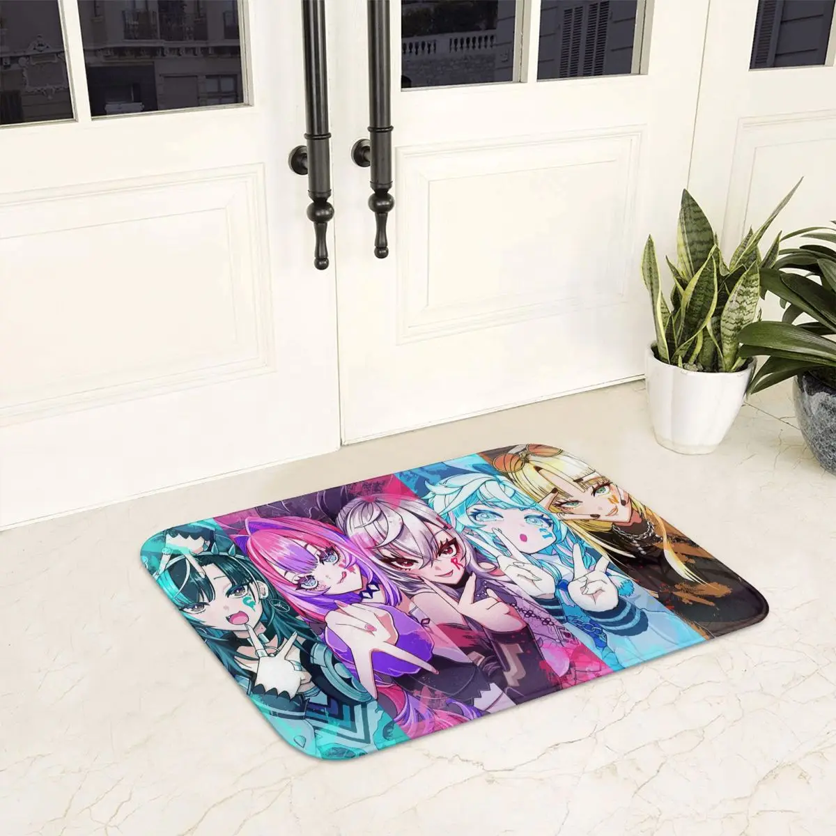 Hololive Virtual Host Group Gawr Gura Shark Mouth Anti-slip Doormat Floor Mat Carpet Rug for Kitchen Entrance Home Footpad Mats