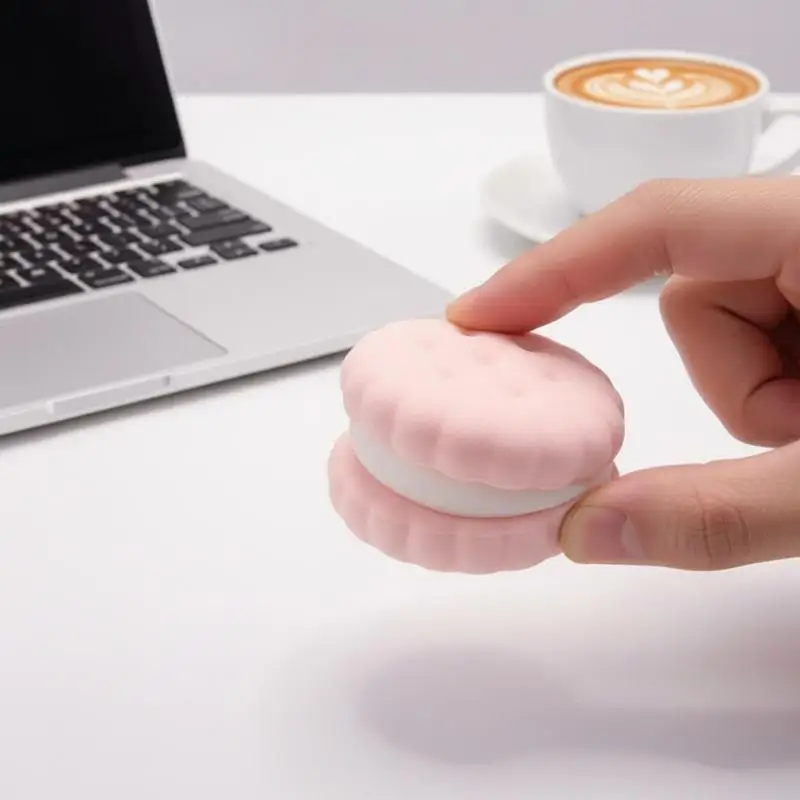 B*1PCS Slow Rising Squishy Biscuit Fidget Toy Soft Touch Realistic Design Great For Stress Relief Kids Adults