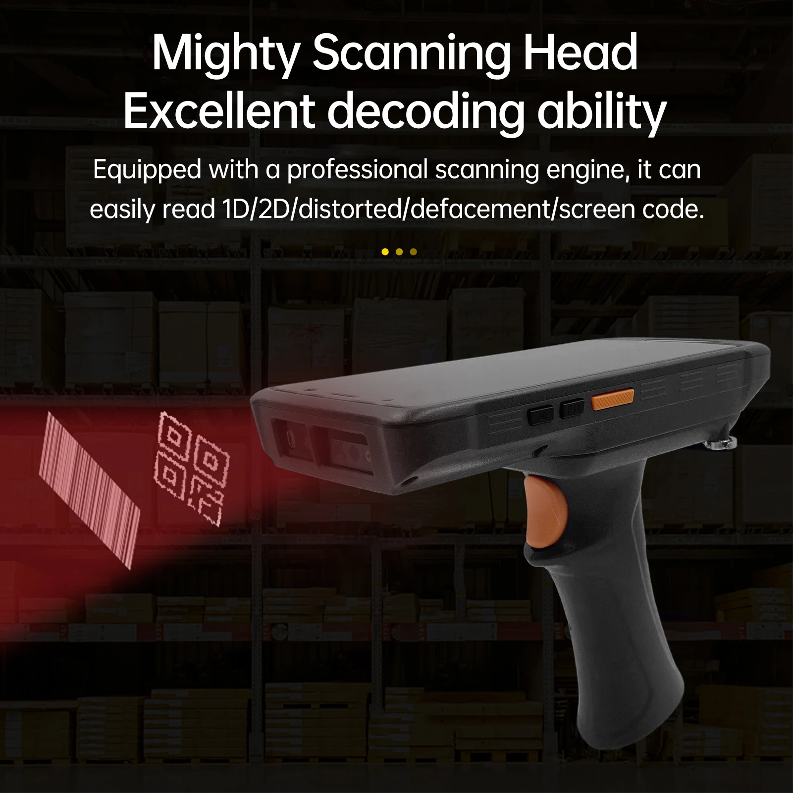 Barcode-Scanner Handheld PDA-Scanner POS-Terminal Datensammler Inventarmaschine 2D-Barcode-Scanner 4G WiFi BT 5,5-Zoll-Bildschirm