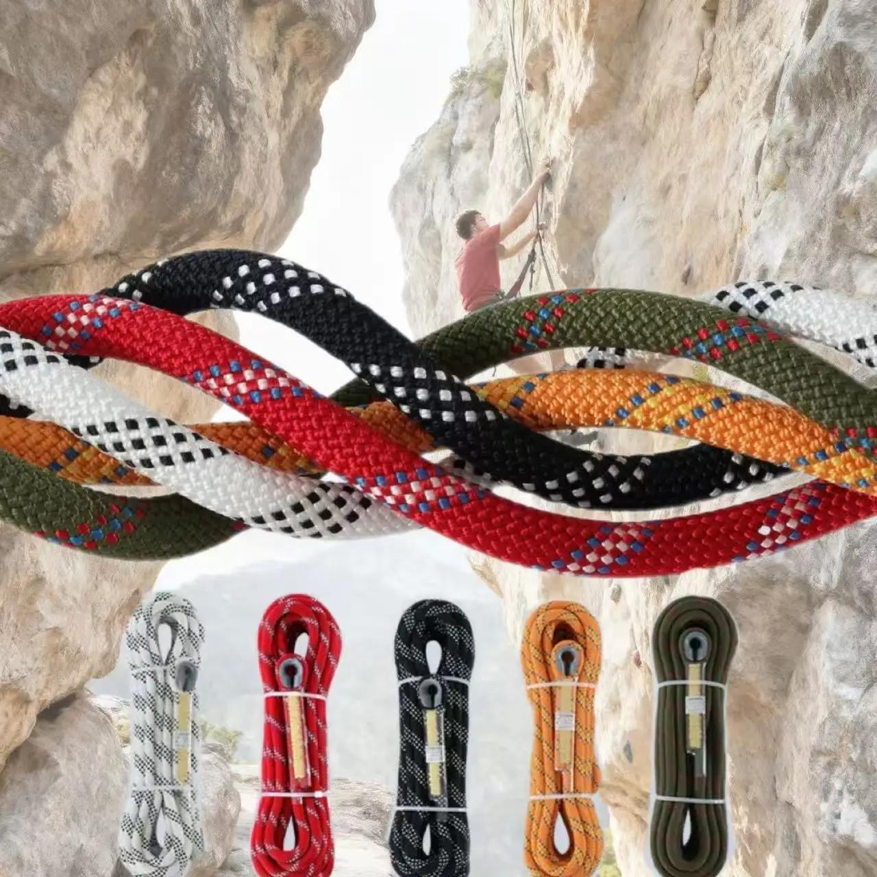 

11mm Static Rope | 30kN+ Breaking Strength for Professional Abseiling, Rope Access & Tactical Applicationspromote sales