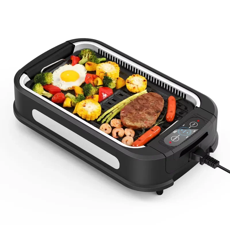 Mini Electric Baking Pan Non Stick Household BBQ Grill Smokeless Indoor Cooking Machine Portable Kitchen Appliance for Home