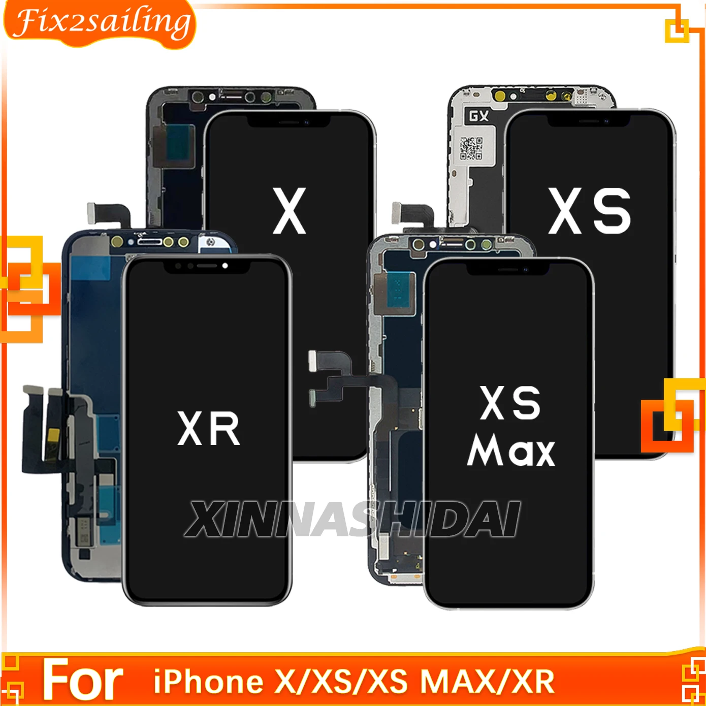 Qualité AAA pour iPhone X, XS, XS MAX, XR LCD écran tactile numériseur assemblée pour X/XS/XS MAX/XR remplacement de l'écran LCD