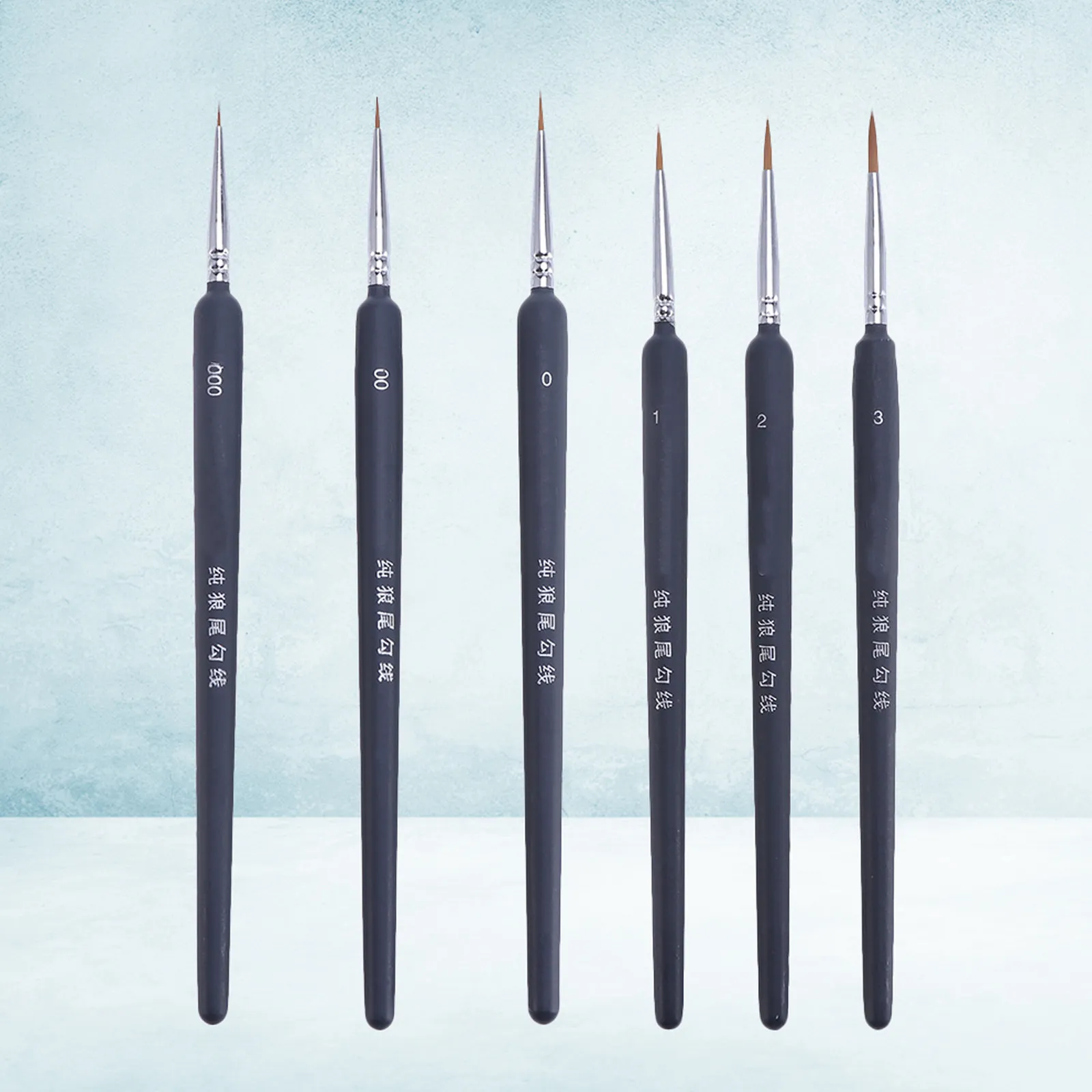 6Pcs Painting Brushes Line Drawing Pen Portable Paintbrush Set for Students Adults Acrylic Watercolor Oil Painting Accessories