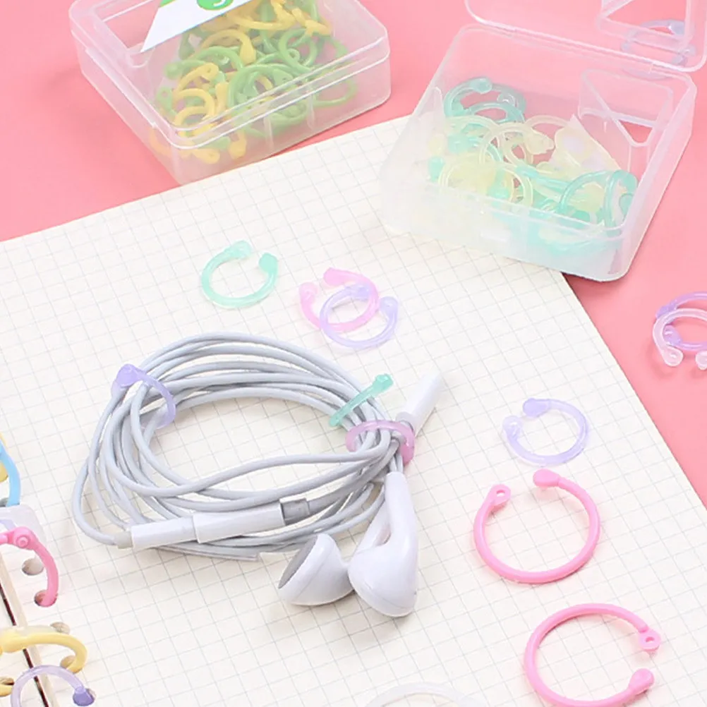 

32Pcs Book Circles Binder Rings Heavy Duty Plastic Reusable for Page Turning Filing System Portable Book Rings Home Office