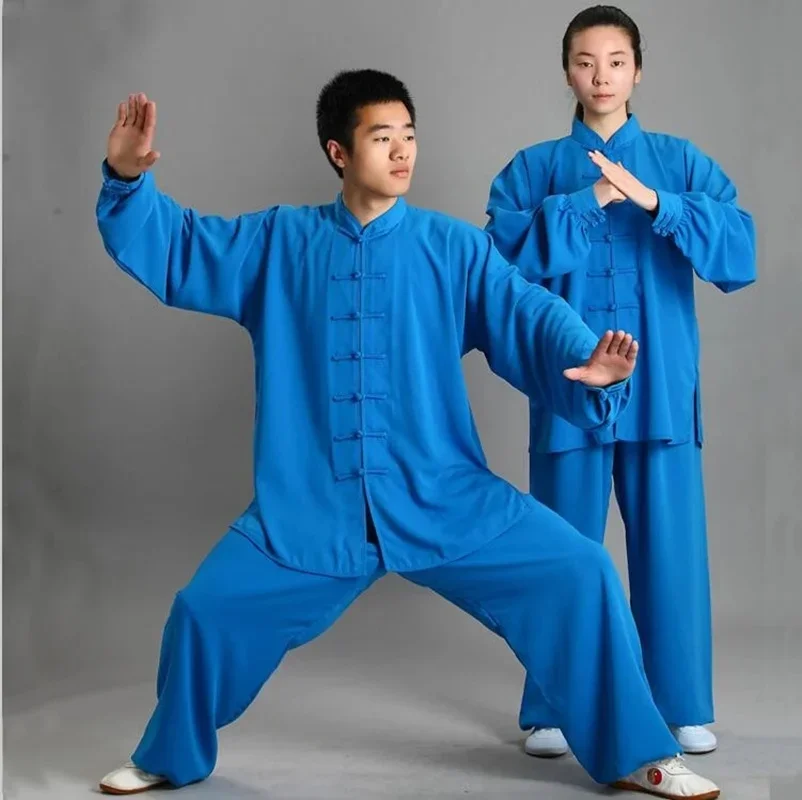 Traditional Chinese Clothing 14 Color Long Sleeved Wushu TaiChi Men KungFu Uniform Suit Uniforms Tai Chi Exercise Clothing view 6