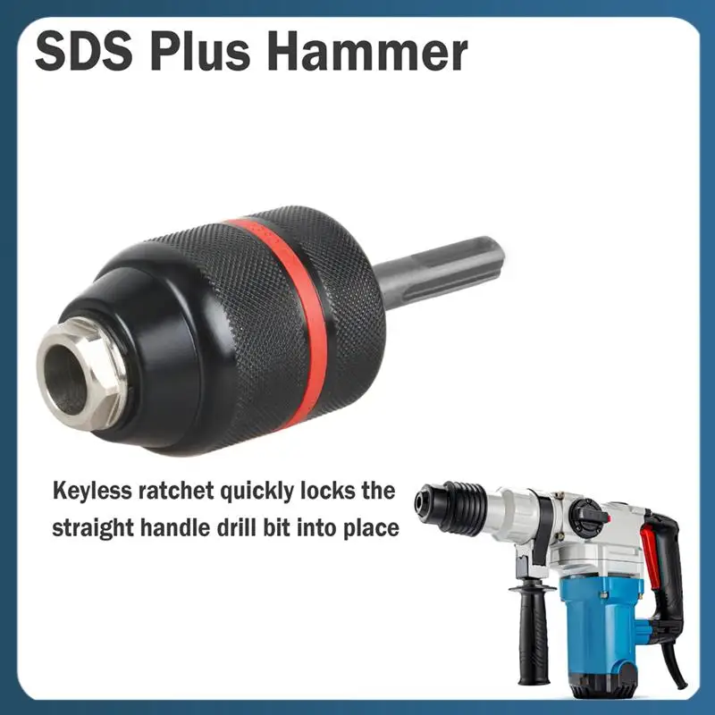 

AB02 Keyless Drill Chuck With SDS Plus Adaptor For 1/2 In Change Self-Tighten Drill Chuck, 3-Jaw SDS Chuck Adapter
