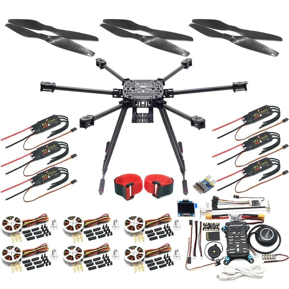 ZD850 Full Carbon Fiber 850mm Frame APM2.8 / Pixhawk 2.4.8 Flight Controller 5010 360KV Motor BLHeli 40A Brushless ESC Set
