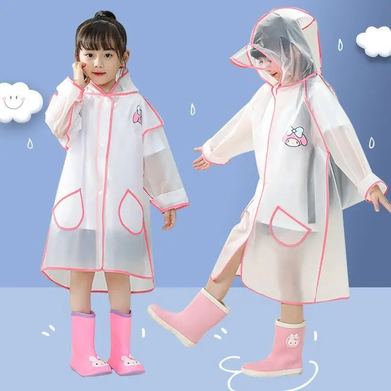 

Sanrio Kawaii плащ Hello Kitty милые дождевики модные непромокаемые ветрозащитные принты для девочек креативный подарок на день рождения