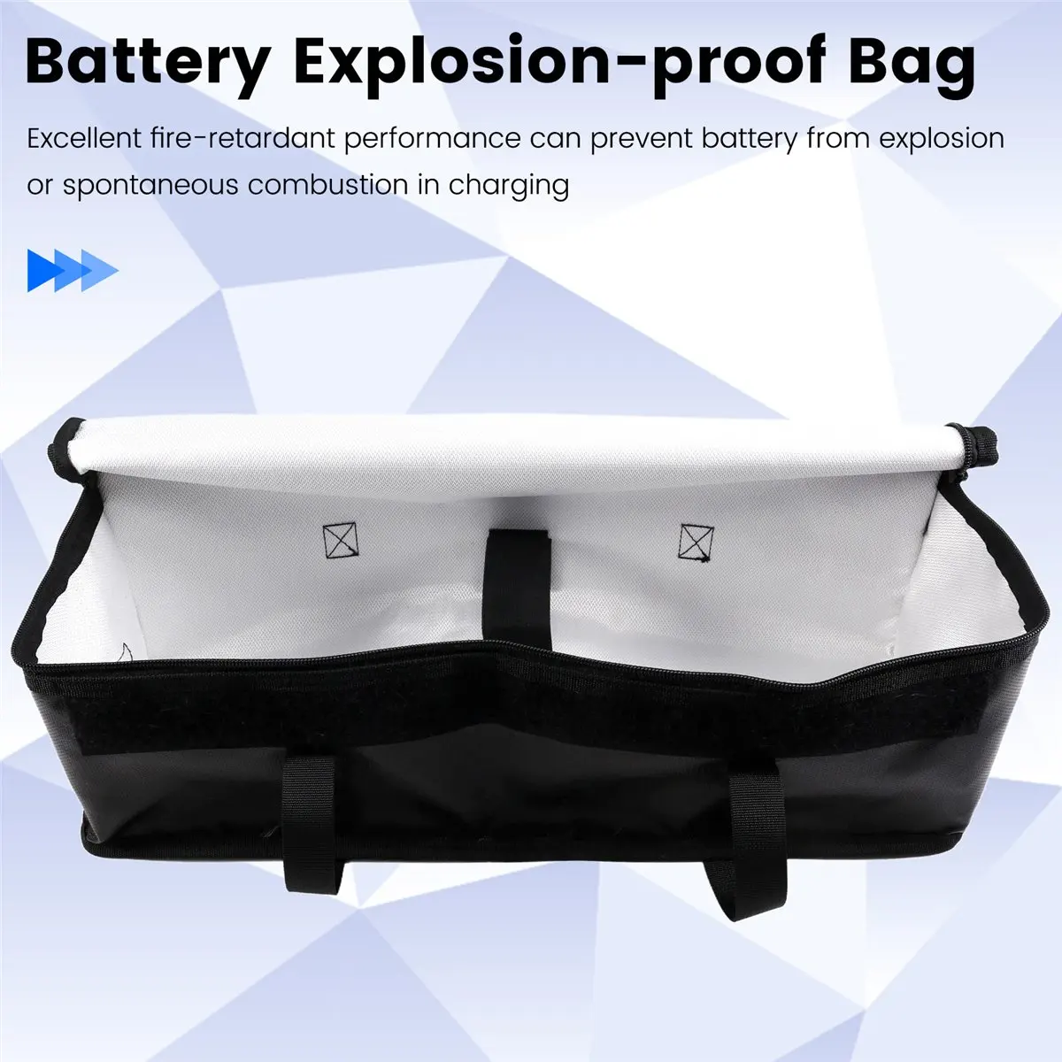Sac de rangement de batterie pour vélo électrique, sac antidéflagrant, Protection incendie pour vélo électrique, sac de rangement de batterie [JQ-EN & RS]