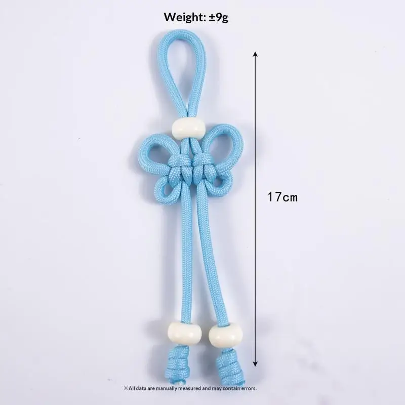 Stilvoller DIY-Taschenschlüsselanhänger mit handgeflochtenem Seil und Schmetterlingsanhänger für einzigartigen Modestil – Detail 5