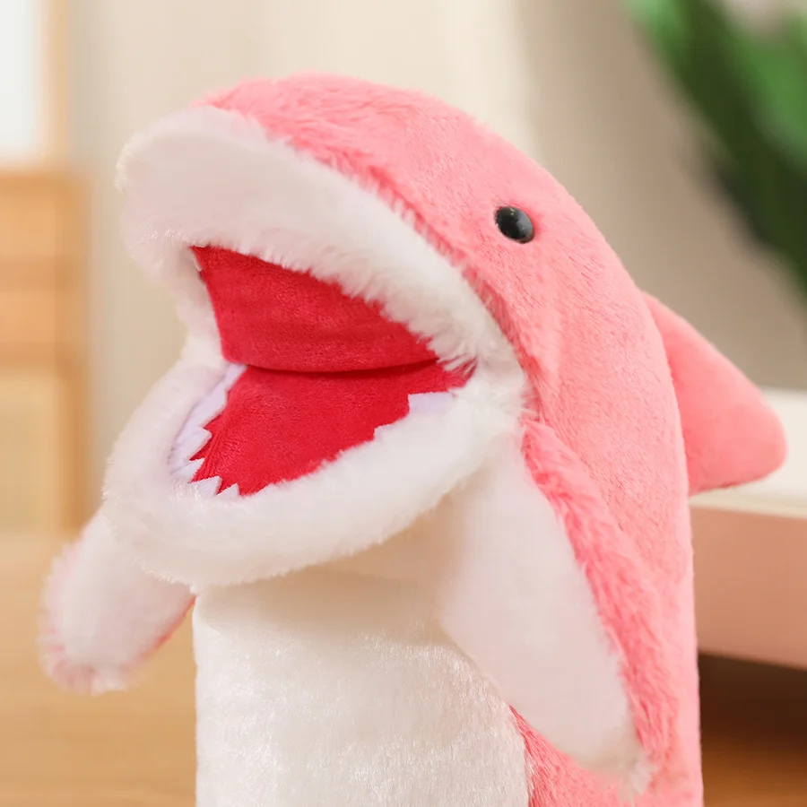 Shark Hand Puppet Gloves Plush Gloves Small Shark Arm Toy Set with Movable Mouth Plush Toy