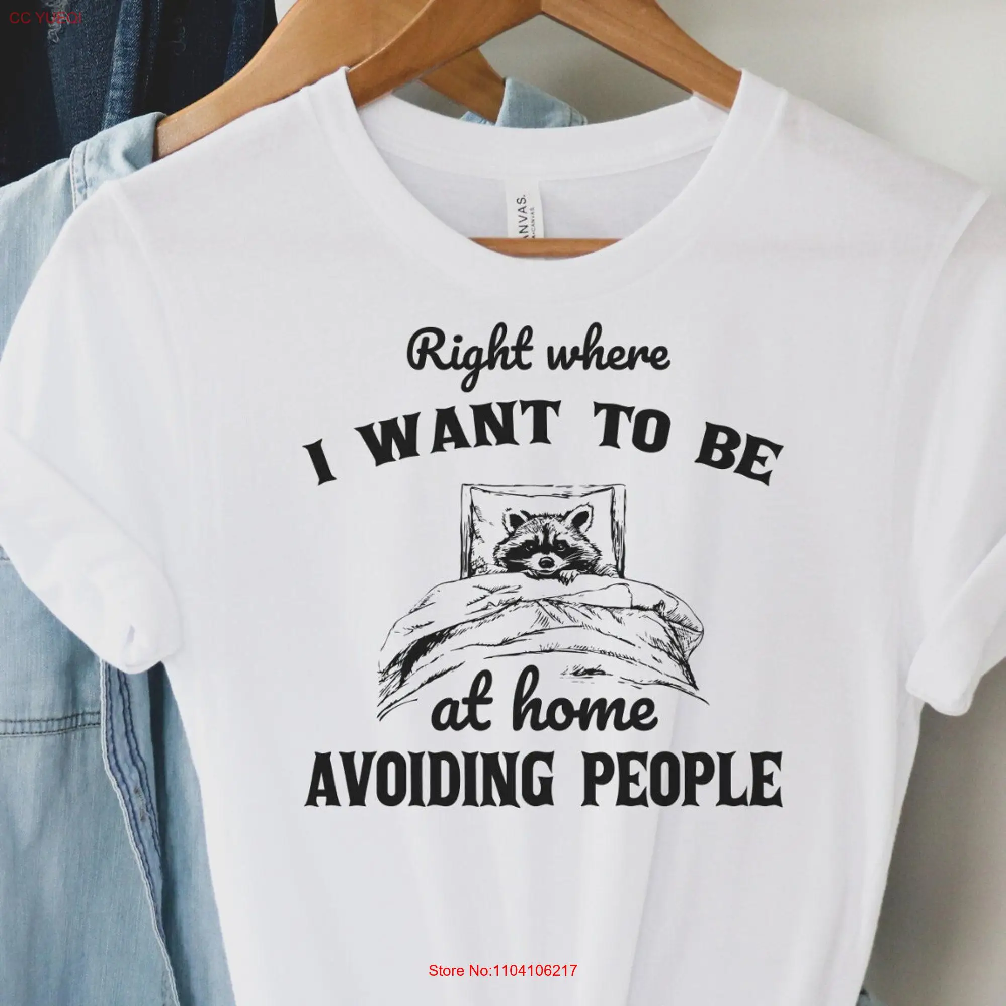 Right Where I Want To Be At Home Avoiding People Vintage T Shirt 90s Retro Style Funny Raccoon Lover Y2k Clothing