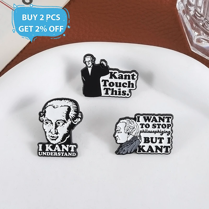 Kant Touch This Enamel Pins I KANT UNDERSTAND Metal Brooches Fashion Lapel Badge Backpack Clothes Jewelry Gift for Friends