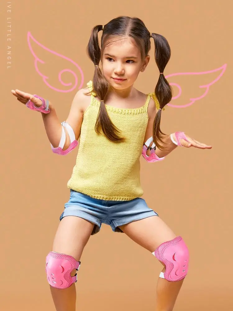 AliExpress NONE Kids Children Knee Pads Bike Skateboard Skating Cycling Protector Protection Guard Elbow Children Scooter W1M4