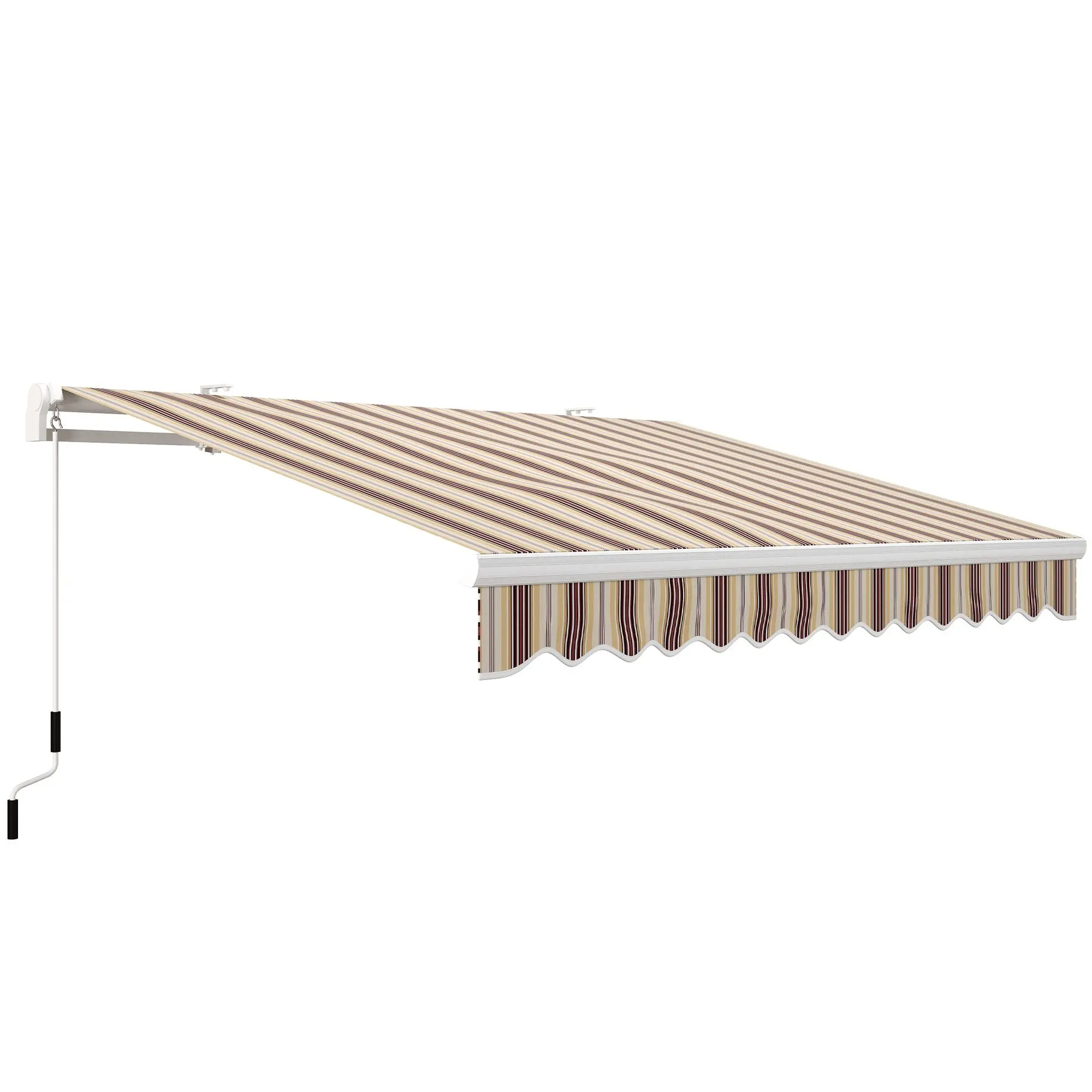 

For Retractable Patio Awning 13x8 Ft Adjustable Sunshield for Outdoor Coverage in Crimson