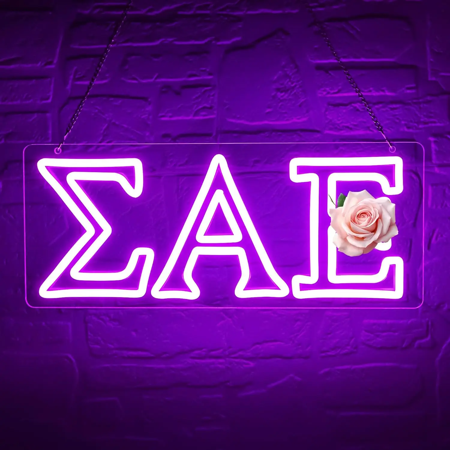 

Sigma Alpha Fraternity Neon Sign Art Wall Light USB LED Neon Light for Club Dorm Party Bar Gaming Room Bedroom Decoration Gifts