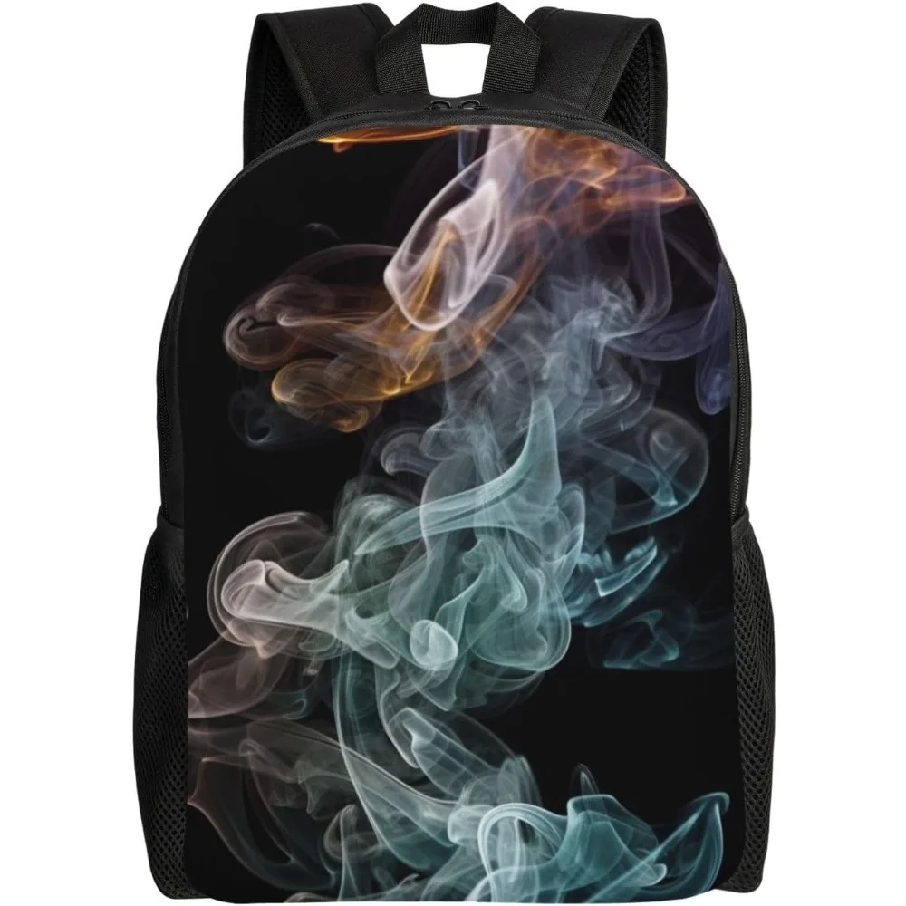 

Psychedelic Smoke Cute Backpack Waterproof Lightweight Laptop Backpack Shoulder Bag Casual Daypack For Women Men