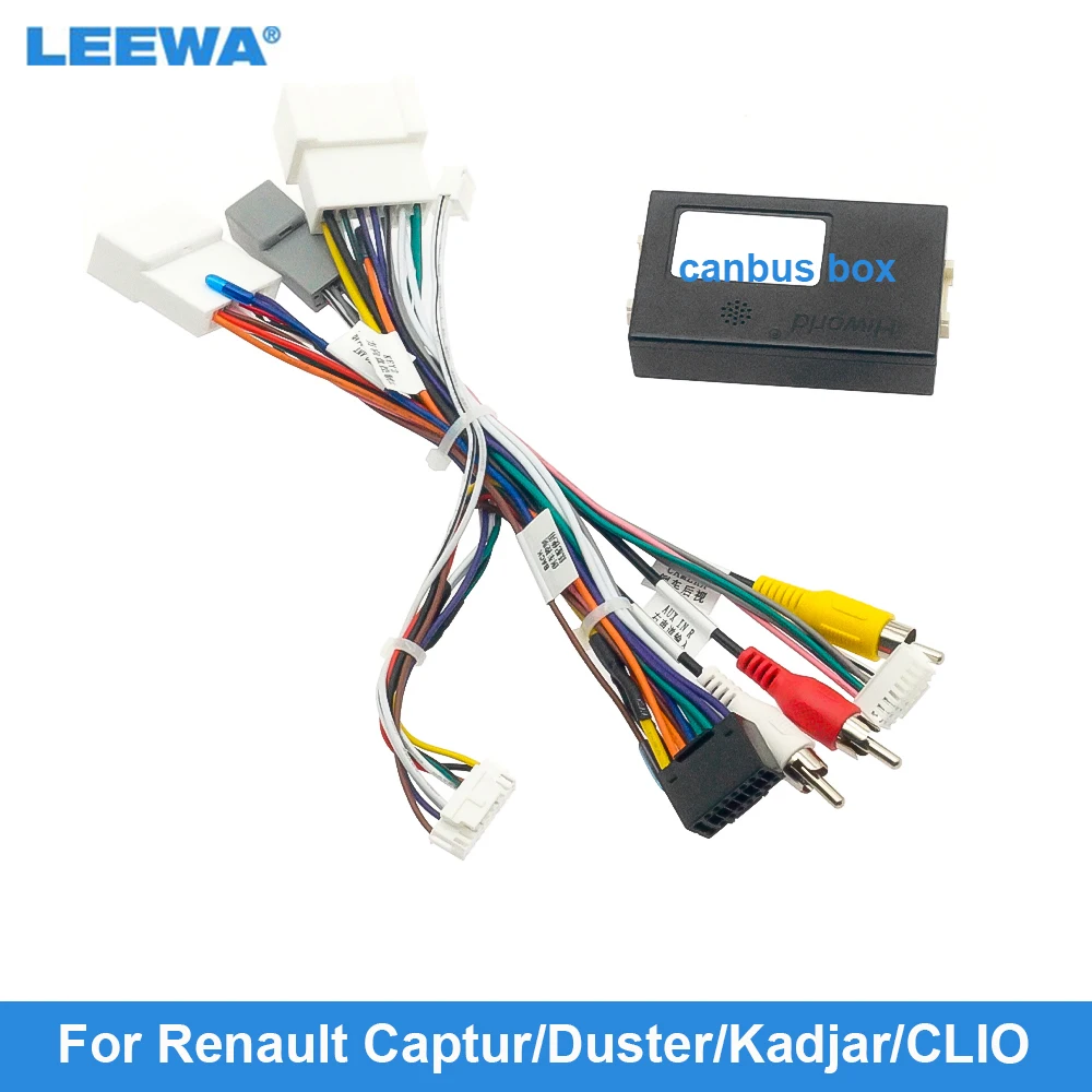 

LEEWA Car 16pin Power Cord Wiring Harness Adapter For Renault Captur/Duster/Kadjar/CLIO Installation Head Unit