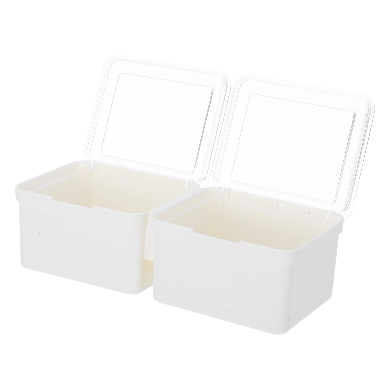 

Laundry Beads Storage Box Small White Dual Compartment Transparent PP Material Dishwasher Pod Holder Laundry Powder Box