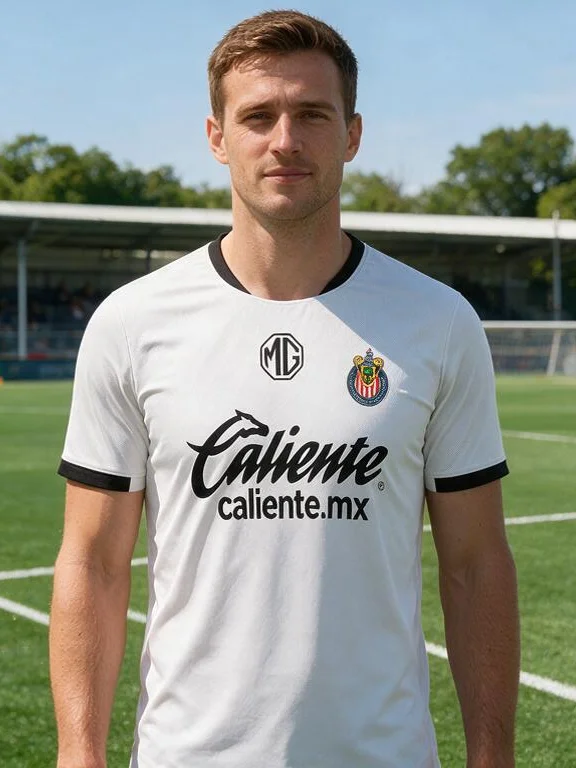 Plain‑white Mexico away soccer jersey trimmed with black neck‑and‑sleeve rims bears neat crest and sponsor prints