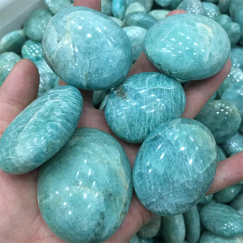 

Натуральный кристаллический лечебный опущенный высококачественный амазонитовый пальмовый камень для продажи