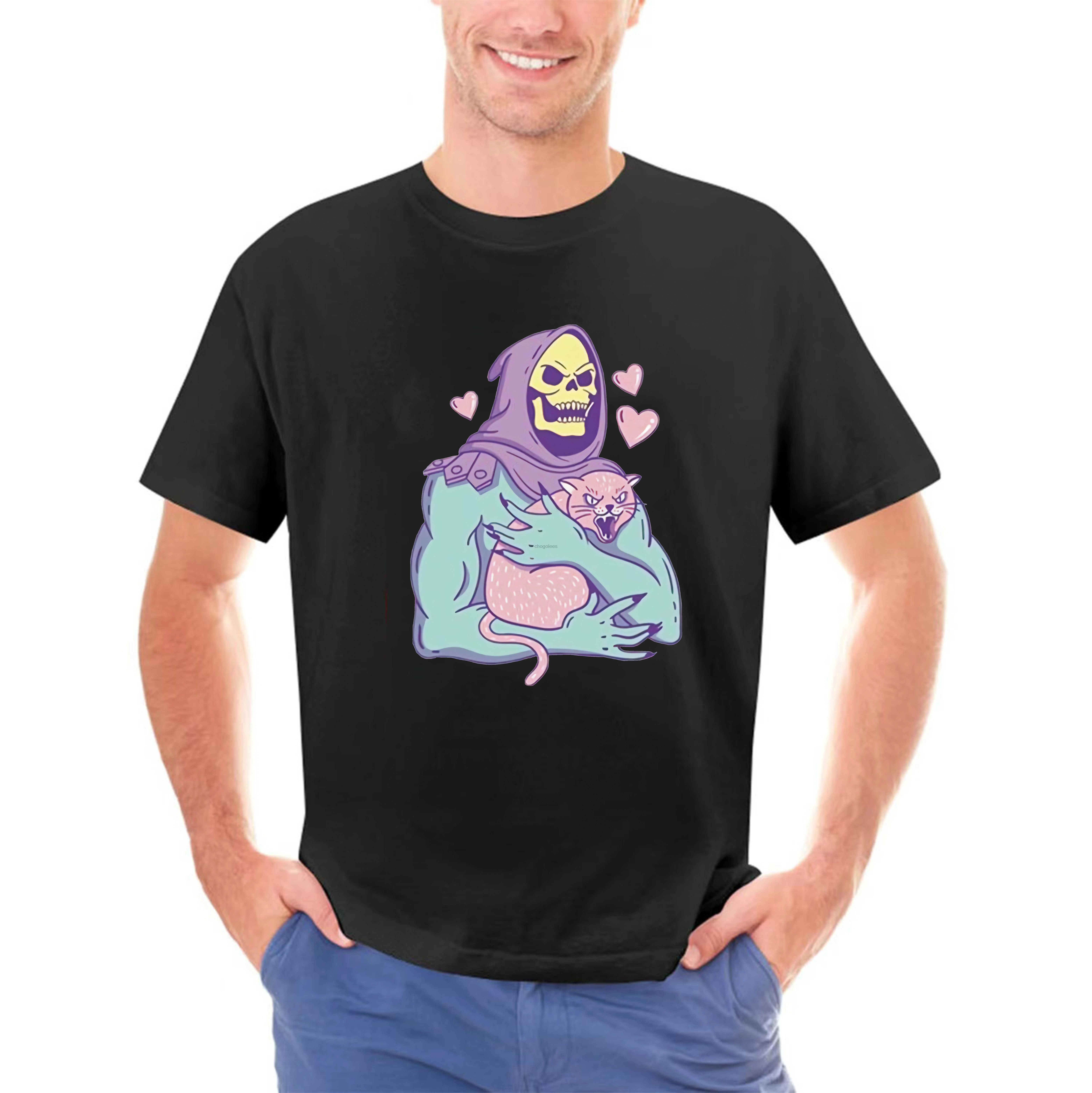 Skeletor Hug The Cat T-Shirt