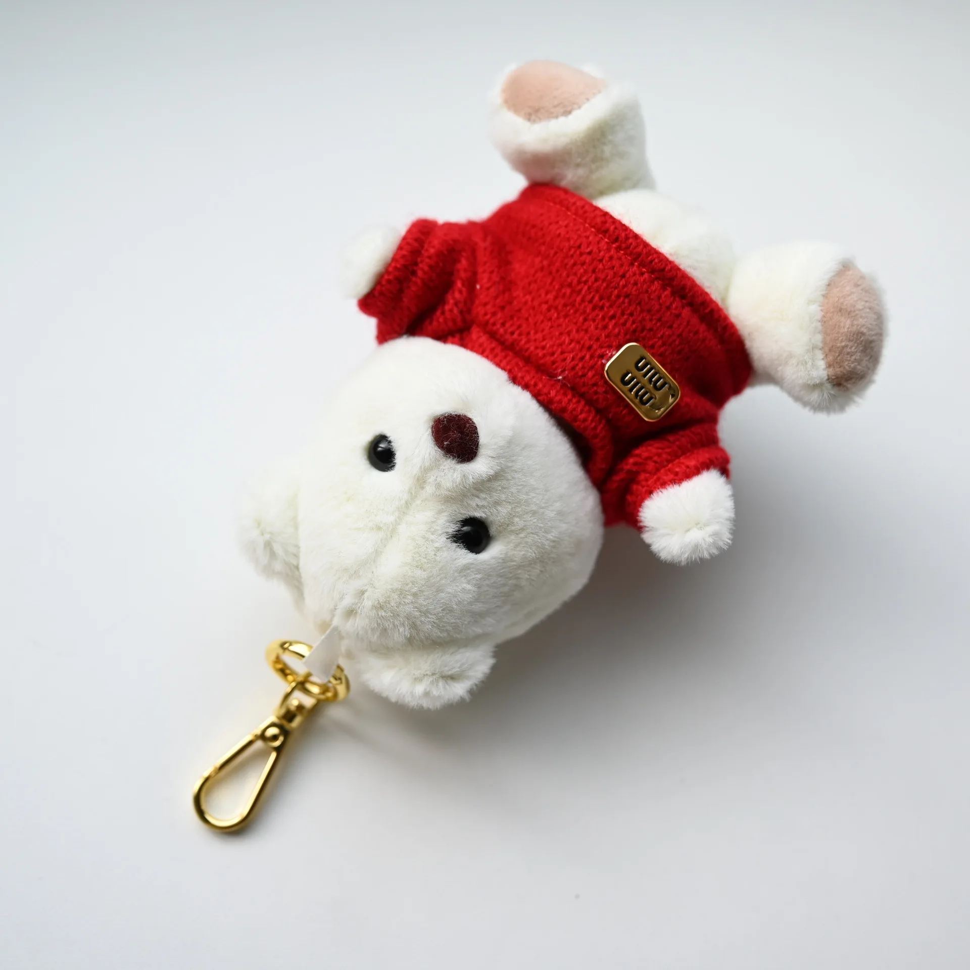 Porte-clés ours du nouvel an, pull d'hiver de 13cm, poupée douce et mignonne, décor suspendu pour Couples, cintre de sac, cadeau mignon, 2026