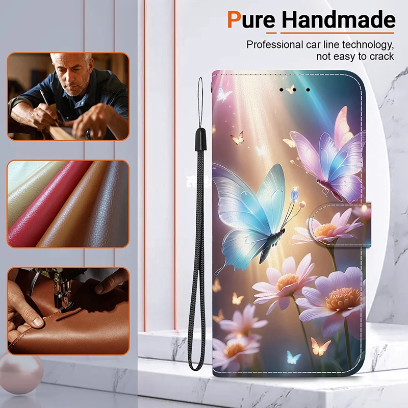 Stand Flip Wallet Case für iPhone 11 12 13 14 15 16 17 Pro Max XR 14 15 16 Plus 16e 17 Air Leder Schutzhülle – Detail 20